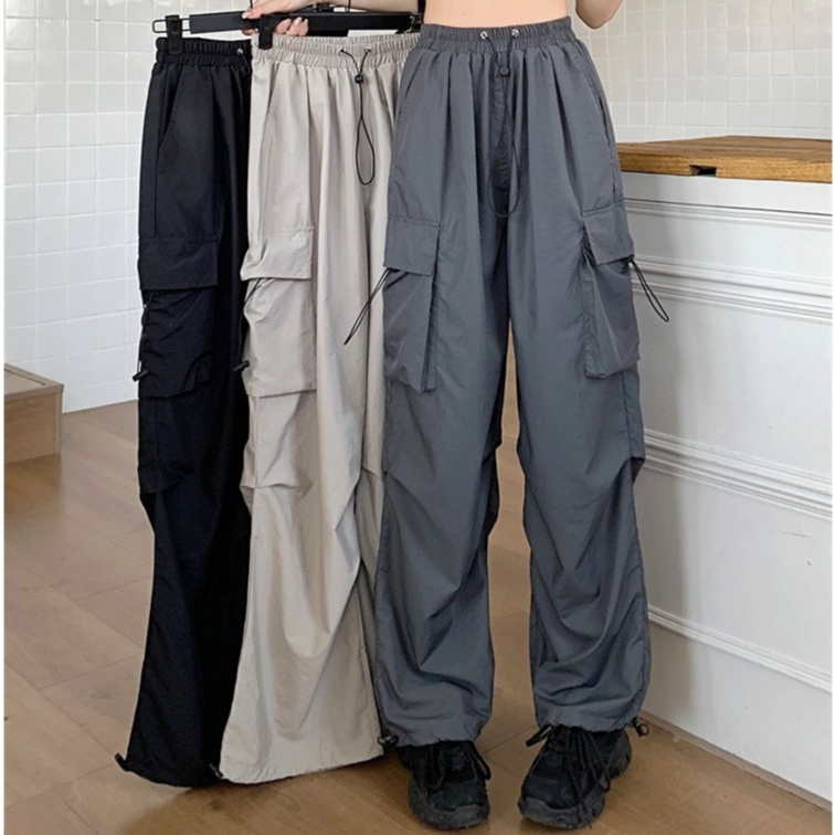 QuầnDài Nam Nữ Ống Rộng Túi Hộp Rút Gấu Quần Jogger Dài Dáng Suông Unisex Trẻ Trung Ulzzang Đen Xám Ghi Hồng Rêu T38G