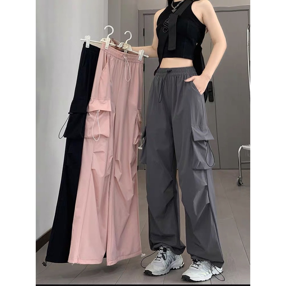 QuầnDài Nam Nữ Ống Rộng Túi Hộp Rút Gấu Quần Jogger Dài Dáng Suông Unisex Trẻ Trung Ulzzang Đen Xám Ghi Hồng Rêu T38G