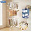 Cây Sào Phơi Quần Áo Cho Bé, Treo Đồ Sơ Sinh Inox 3 Tầng 170cm, 48 Kẹp Xoay 360 Độ Gấp Gọn