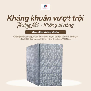 Đệm bông ép Hanvico gấm chống khuẩn cao cấp