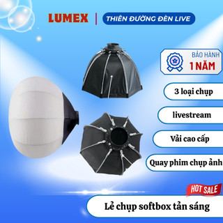Chụp Softbox Tản Sáng Đèn Livestream Studio | Loại Softbox Cầu, Vuông 60x90, Tổ Ong | Phụ Kiện Thay Thế Cho Đèn Softbox