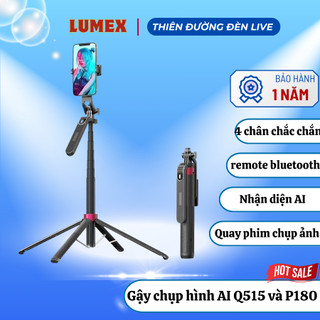 Gậy Chụp Hình Tự Động Xoay 360, Q515 – Tích Hợp AI Nhận Diện Khuôn Mặt, Cao 1m7 – Gậy Livestream, Quay Video Vlog