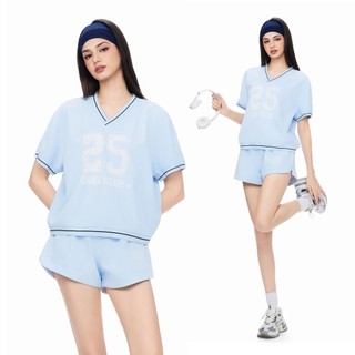 CARA Quần ngắn nữ Aline lưng chun ống rộng năng động