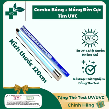 [Combo Bóng + Máng Trắng] Bóng Đèn Diệt Khuẩn Bóng Đèn Tiệt Trùng Tia Cực Tím Thạch Anh UVC ( 120cm )