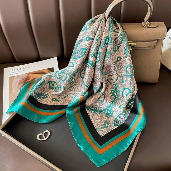 Khăn Lụa Vuông Quàng Cổ 70x70cm, 90x90cm Cao Cấp, Khăn Lụa Bandana, Khăn Lụa Hàn Quốc, khăn Turban, Khăn Lụa Nữ
