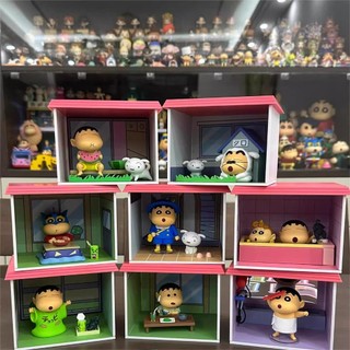 Bộ Blindbox Nhà Kasukabe Crayon Shin-cậu Bé Bút Chì Mô Hình Đồ Chơi Hot Quà Tặng Anime Hà Nội
