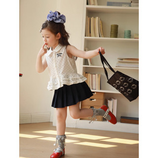 [B&G] Sét váy áo sát nách chấm bi phối bèo đi cùng chân váy xòe xinh xinh cho bé gái từ 10-45kg