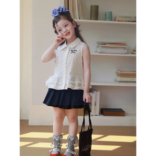 [B&G] Sét váy áo sát nách chấm bi phối bèo đi cùng chân váy xòe xinh xinh cho bé gái từ 10-45kg