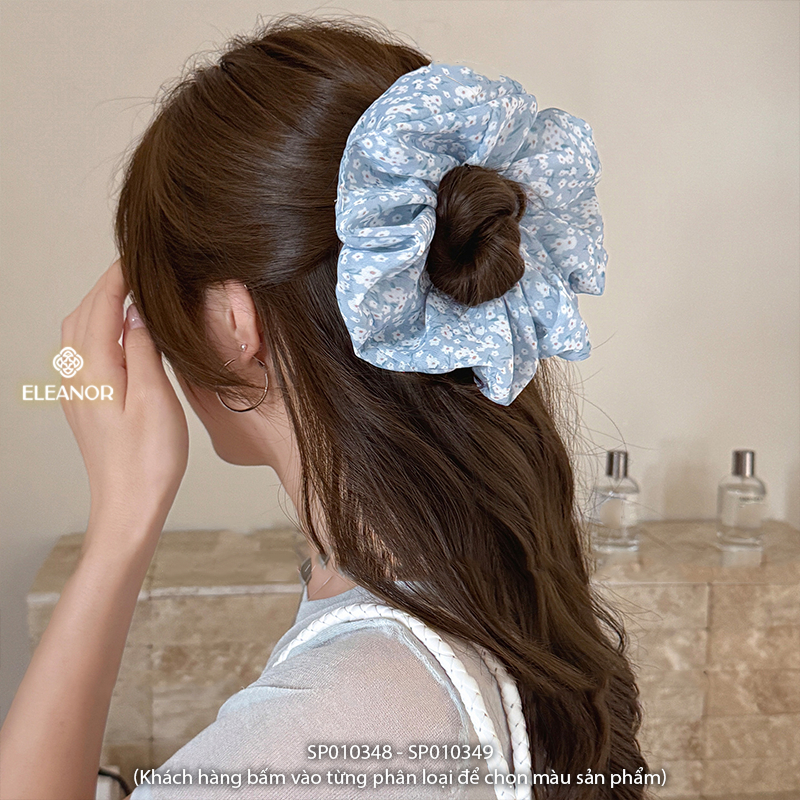 Dây buộc tóc nữ scrunchies Eleanor Accessories to phồng hình hoa phụ kiện tóc cột tóc 10348