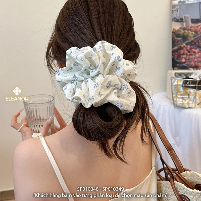 Dây buộc tóc nữ scrunchies Eleanor Accessories to phồng hình hoa phụ kiện tóc cột tóc 10348