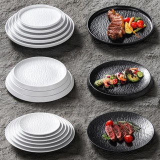 Đĩa Phip Melamine Vân Đá Chất Liệu  A8 Cao Cấp – Đẳng Cấp Nhà Hàng, Khách Sạn 362-8.2 Trắng
