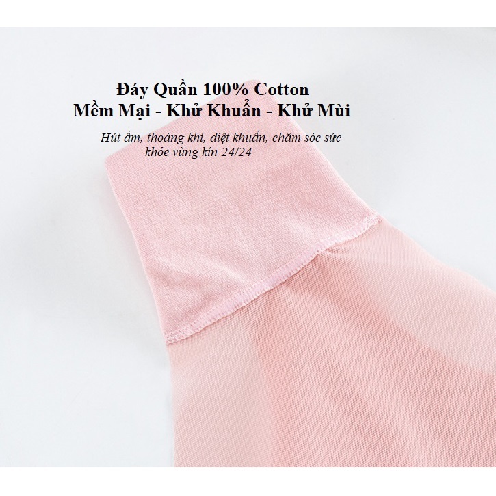 [Peinn] Quần lọt khe, quần lót nữ lọt khe voan lạnh tàng hình siêu nhẹ siêu mát chống hằn QLS68