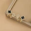 Bông tai nữ bạc cỏ bốn lá đính đá sang chảnh Hoa tai ChicEar Jewelry đính pha lê Zirconia cao cấp