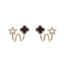Bông tai nữ bạc cỏ bốn lá đính đá sang chảnh Hoa tai ChicEar Jewelry đính pha lê Zirconia cao cấp