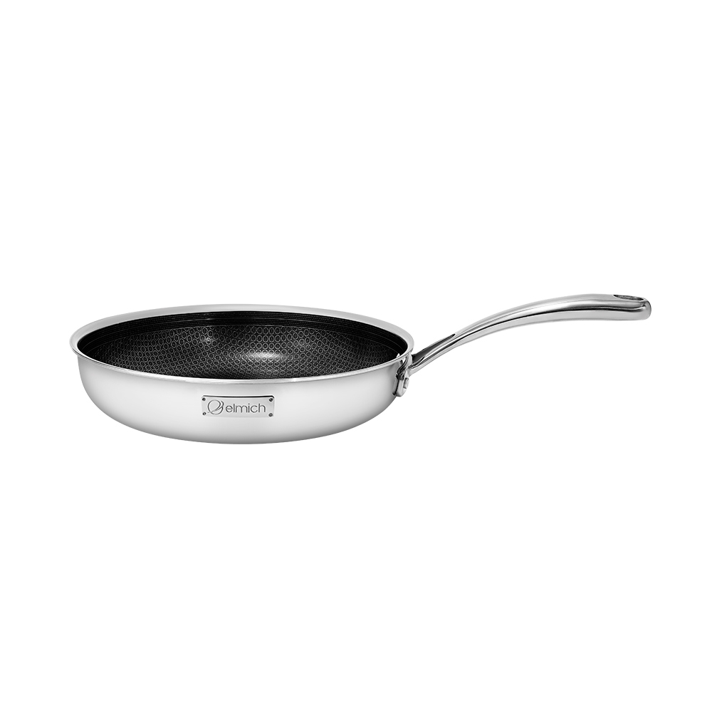 Chảo Chống Dính Tổ Ong Elmich Winner EL2868IC Inox Nguyên Khối Dùng Bếp Từ Size 20-28cm chính hãng
