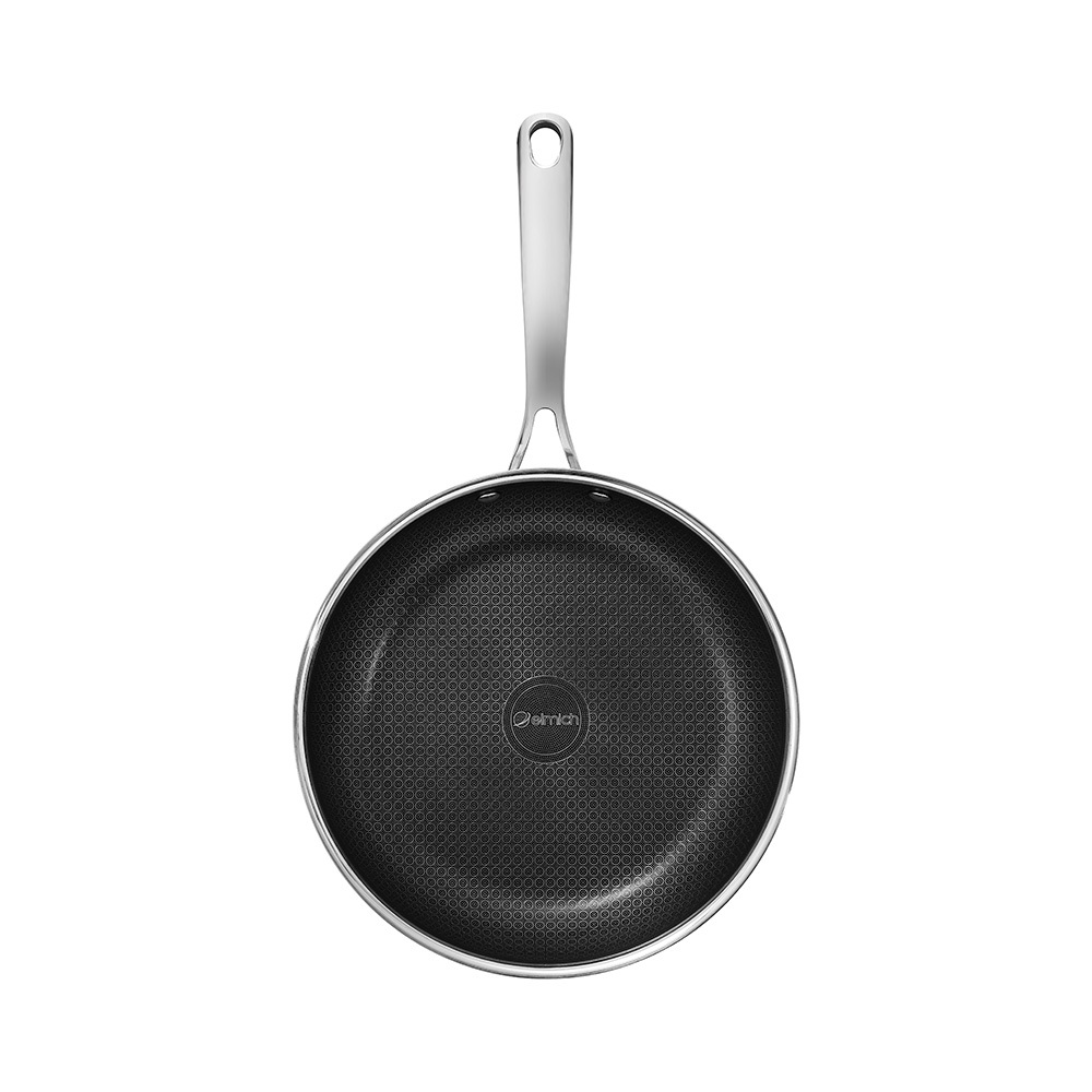 Chảo Chống Dính Tổ Ong Elmich Winner EL2868IC Inox Nguyên Khối Dùng Bếp Từ Size 20-28cm chính hãng