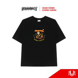 Áo Thun Unisex URBAN MONKEY ROBBIN' FOR LIFE Tee Cotton màu đen 250gsm Form Boxy Nam Nữ Local Brand