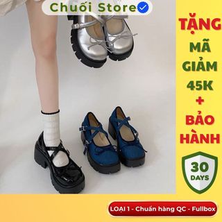 Giày lolita nữ da PU tổng hợp dệt vải đế cao su nhẹ nhàng tinh tế thanh lịch nữ tính