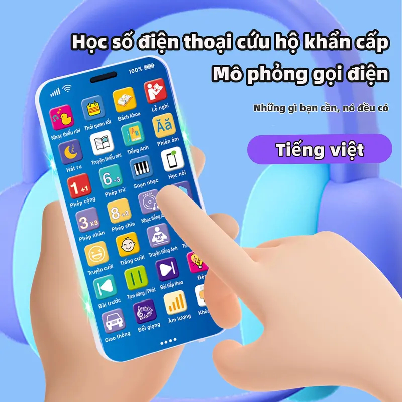 Điện Thoại Đồ Chơi Trẻ Em Bài Hát Thiếu Nhi Tiếng Việt  Nhạc Ru Ngủ Nhiều Chức Năng  - Đồ Chơi Cho Bé PUPU HOUSE