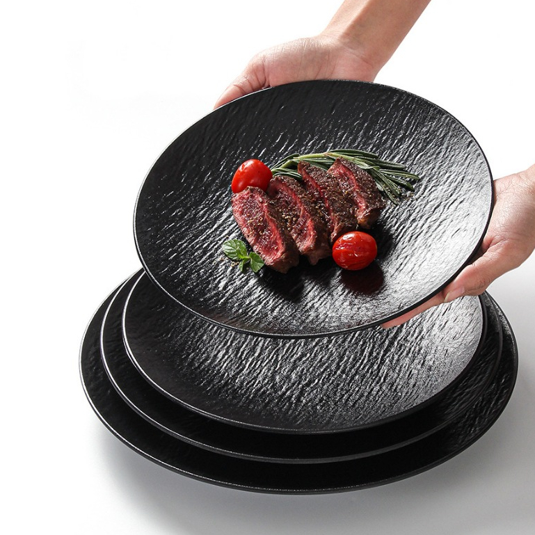 Đĩa Phip Melamine Vân Đá Chất Liệu  A8 Cao Cấp – Đẳng Cấp Nhà Hàng, Khách Sạn 386-12 Trắng