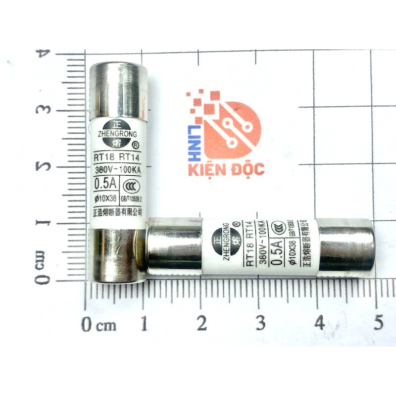 [Combo 5 chiếc] Cầu chì sứ RO15 RT18 RT14 380V kích thước 10x38mm ( 0 ...