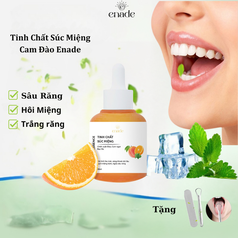Tinh Chất Súc Miệng Trắng Răng ENADE (30ml) - Răng Trắng Miệng Thơm, Sạch Mảng Bám, Cho Hơi Thở Thơm Mát