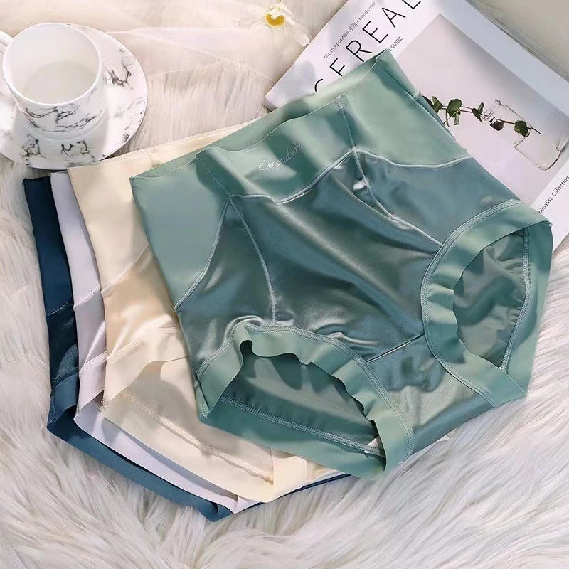 [Peinn] Combo Quần lót nữ lụa satin cạp cao gen bụng,nâng mông thấm hút tốt kháng khuẩn,co giãn 4 chiều không lộ viền mã