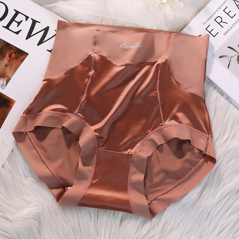 [Peinn] Combo Quần lót nữ lụa satin cạp cao gen bụng,nâng mông thấm hút tốt kháng khuẩn,co giãn 4 chiều không lộ viền mã