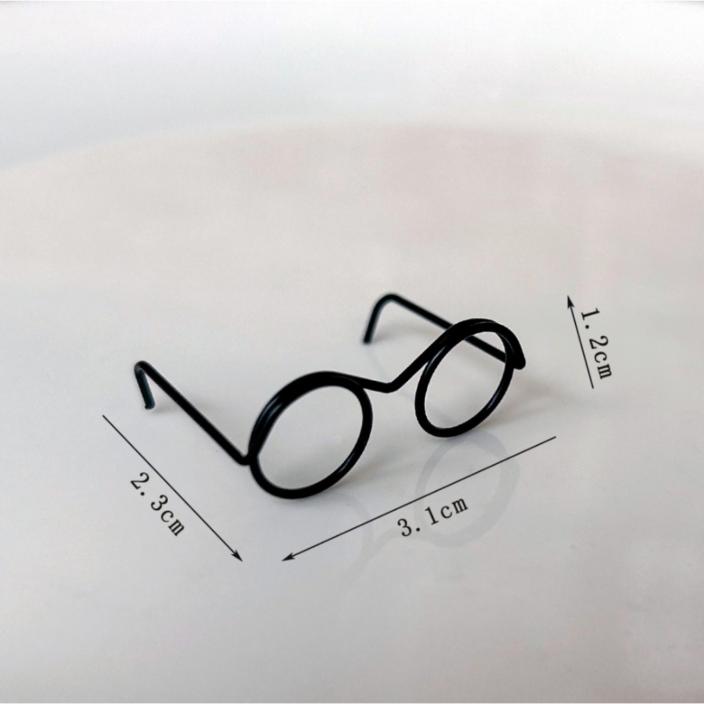 Mắt kính búp bê thú len handmade