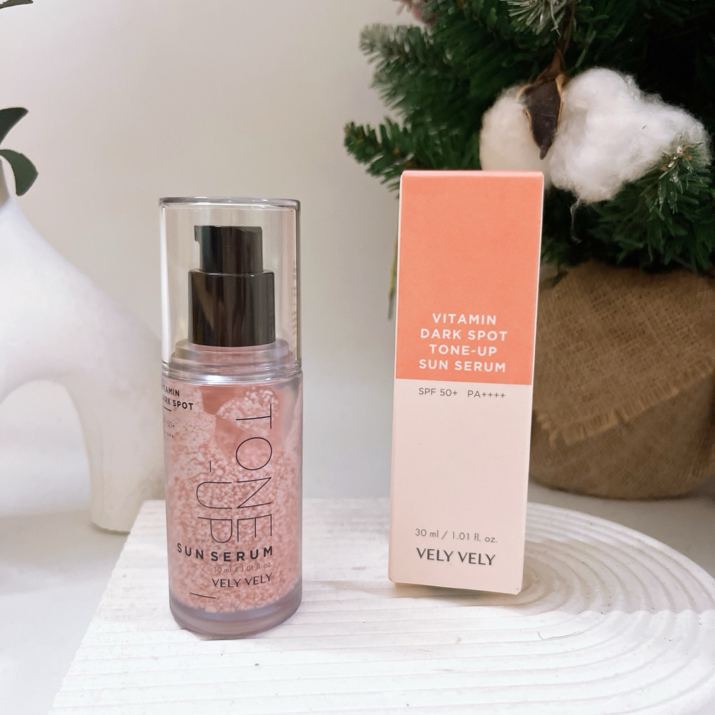 Kem chống nắng nâng tone Sun Serum Vely Vely Vitamin Dark Spot Tone-up 30ml