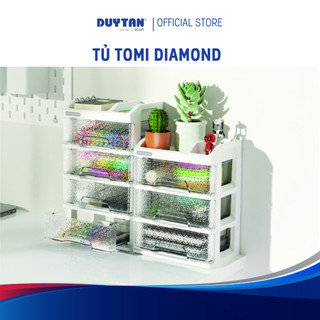 Tủ Tomi Diamond DUY TÂN nhựa PP, PET tủ mỹ phẩm, tủ văn phòng, mini để bàn tiện lợi