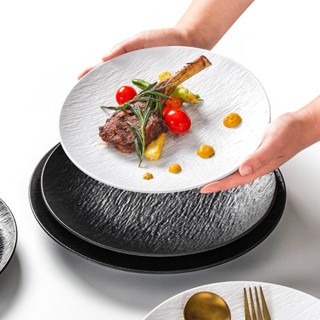 Đĩa Phip Melamine Vân Đá Chất Liệu  A8 Cao Cấp – Đẳng Cấp Nhà Hàng, Khách Sạn 386-11 Đen
