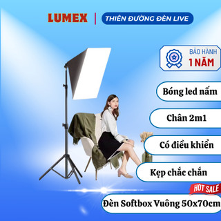 Đèn Softbox Chữ Nhật 50x70cm Chân Cao 2m1 – Đèn Tản Sáng Livestream Chụp Ảnh Studio, Hỗ Trợ Ánh Sáng Quay Video