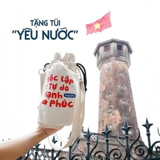 Túi bình đựng bình nước in chữ Độc lập - Tự do - Hạnh phúc