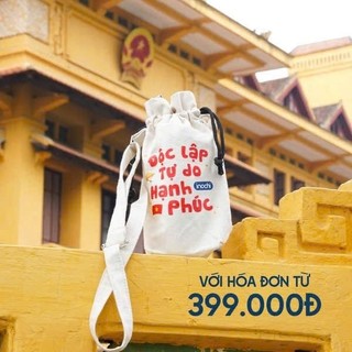 Túi bình đựng bình nước in chữ Độc lập - Tự do - Hạnh phúc