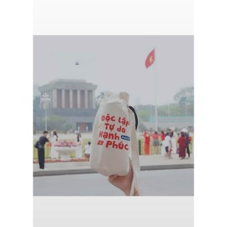 Túi bình đựng bình nước in chữ Độc lập - Tự do - Hạnh phúc