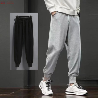 Quần dài nam chất nỉ trơn phối ông bo gấu mặc đi học thể dục 3 màu fom size 40-68kg SSL