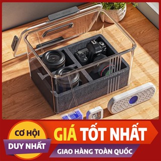 Hộp chống ẩm máy ảnh chuyên dụng cho DSLR, Mirrorlessi, Bridge, Compact 6in1-Hộp, đệm chống sốc, ẩm kế, hộp hút ẩm, khăn