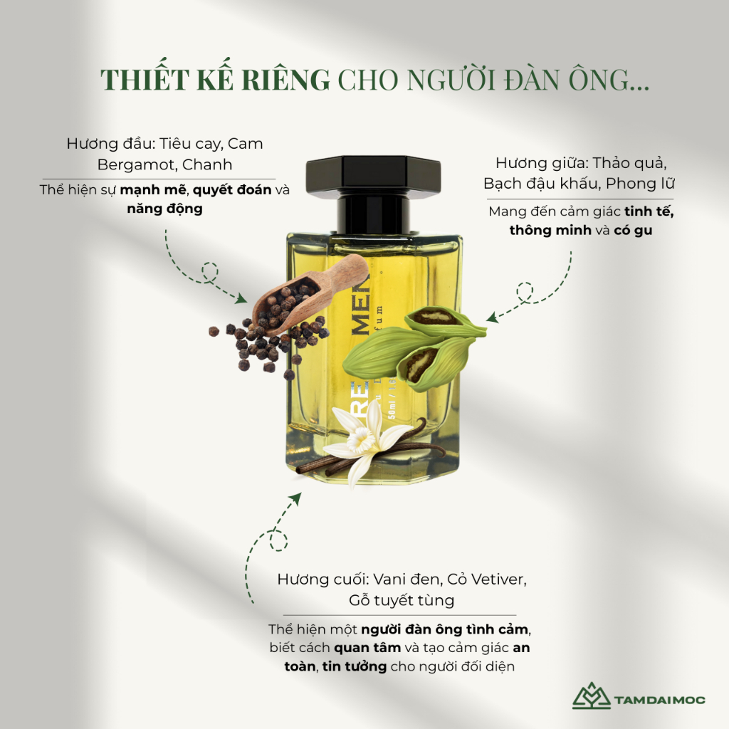 Nước Hoa Nam BK Luxury REAL MEN 50ml Hương Tiêu Cay Nồng Ấm Áp Lịch Lãm Lưu Hương Lâu | TAM ĐẠI MỘC