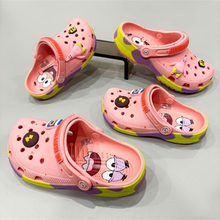 Dép sục Dinas classic Spongebob Patrick trẻ em, nữ, Sục Spongebob màu hồng cam pastel cao cấp tặng kèm set jibbitz 3D