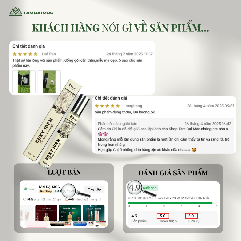Nước Hoa Nam BK LUXURY SEXY MEN 10ml Hương Gỗ Vani Cuốn Hút Gợi Cảm Lưu Hương Lâu | TAM ĐẠI MỘC