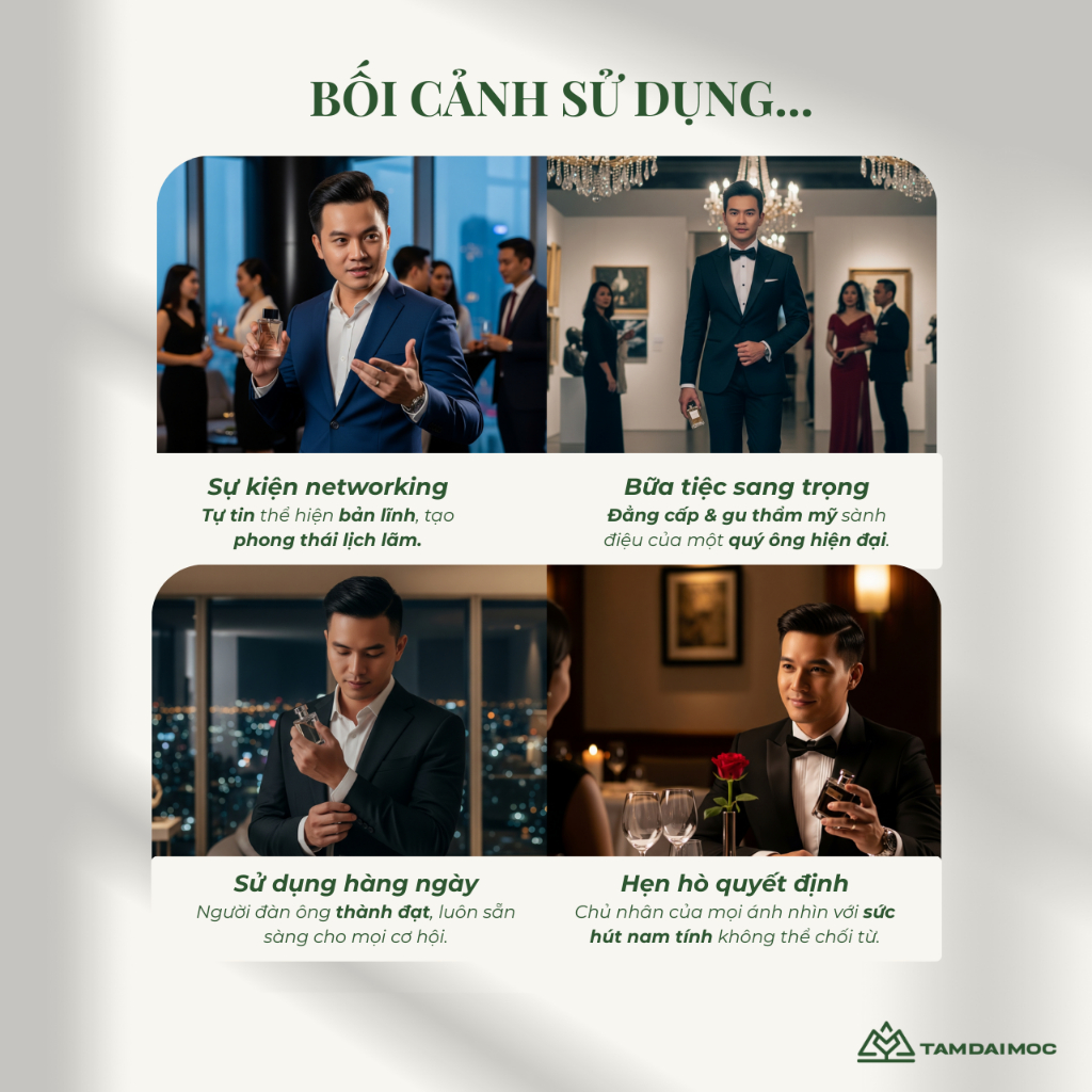 Nước Hoa Nam BK LUXURY SEXY MEN 10ml Hương Gỗ Vani Cuốn Hút Gợi Cảm Lưu Hương Lâu | TAM ĐẠI MỘC