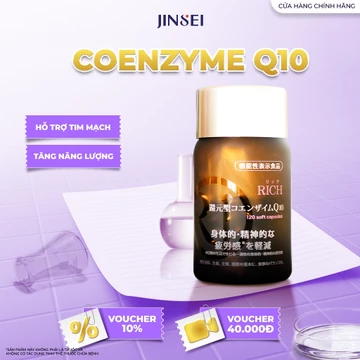 Viên uống bổ tim Coenzyme Q10 AFC, hỗ trợ tim mạch, huyết áp, chống lão hoá 120 viên