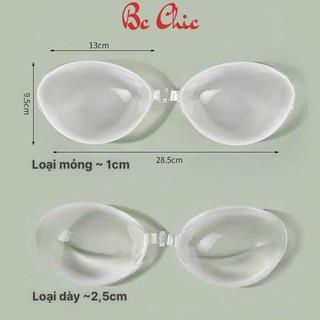 Áo silicon trong suốt C600 - Áo ngực vô hình chống thấm nước cài trước gom ngực tạo khe BC_CHIC LINGERIE
