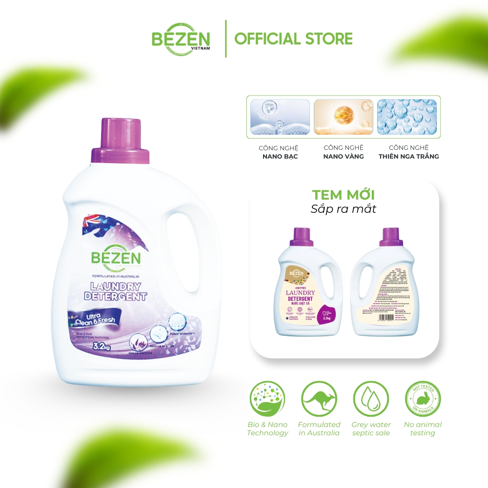 Nước Giặt Xả BEZEN Hương Chuông Đỏ Lưu Hương Dài Lâu, Sạch Thơm Mềm Mại Kháng Khuẩn Tự Nhiên