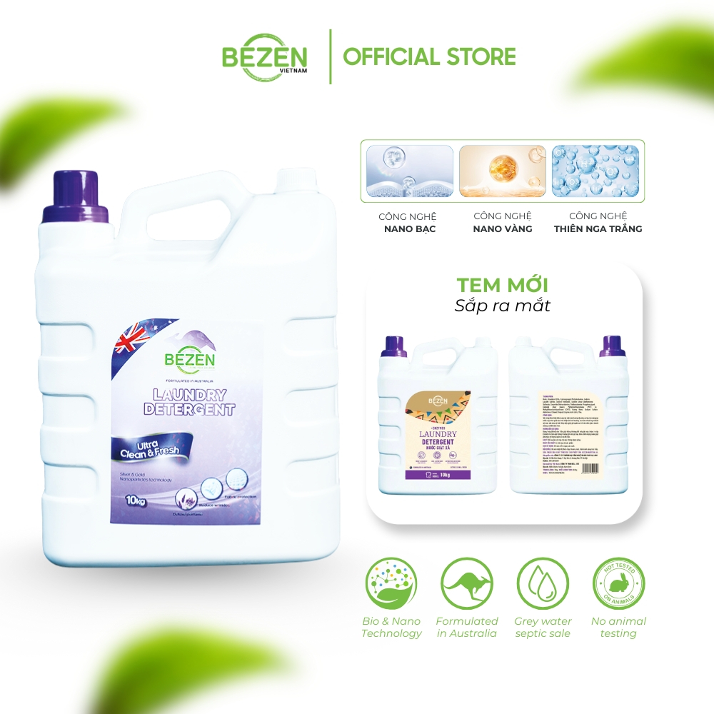 Nước Giặt Xả BEZEN Hương Chuông Đỏ Lưu Hương Dài Lâu, Sạch Thơm Mềm Mại Kháng Khuẩn Tự Nhiên
