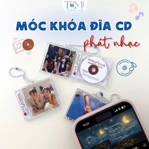 Móc Khóa Đĩa CD Phát Nhạc Theo Yêu Cầu – Quét Nghe Nhạc, In Ảnh Cá Nhân, Quà Tặng Kỷ Niệm
