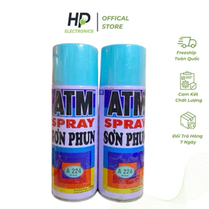 Sơn xịt sơn phun ATM A224 màu xanh da trời - Sky blue, chống rỉ bám dính tốt khô nhanh
