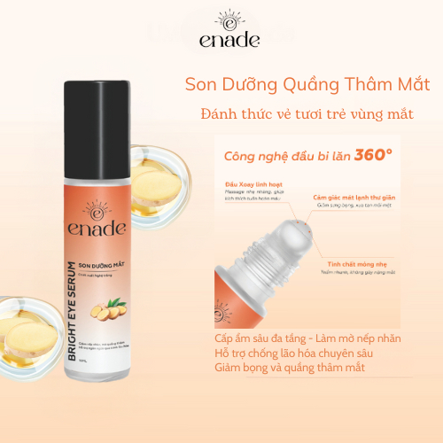 Son Dưỡng Quầng Thâm Mắt ENADE (10ml) - Hỗ Trợ Giảm Quầng Thâm Mắt,Giảm Nếp Nhăn Chiết Xuất Nghệ Trắng