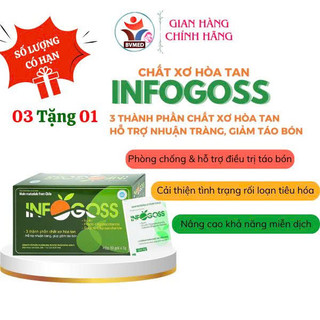 Infogoss 3g IAP - Chất xơ hòa tan hỗ trợ giảm táo bón, nhuận tràng (30 gói)